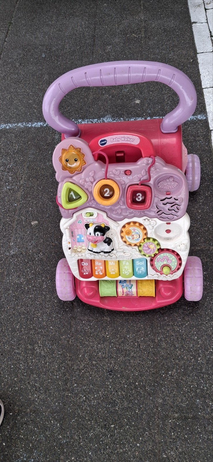 VTech Babywalker Roze - Loopwagen met activiteitenpaneel, Ophalen of Verzenden, 6 maanden tot 2 jaar