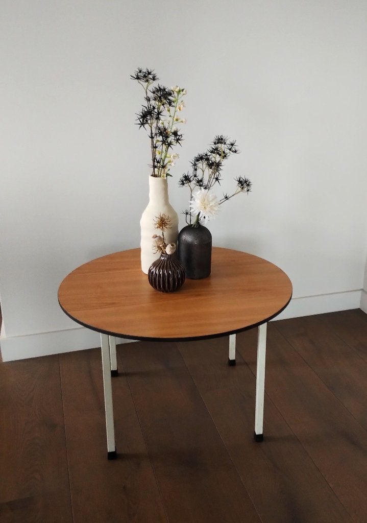 Vintage ronde salontafel tafel Assenburg, Gebruikt, 50 tot 100 cm, Rond, 5 – 50