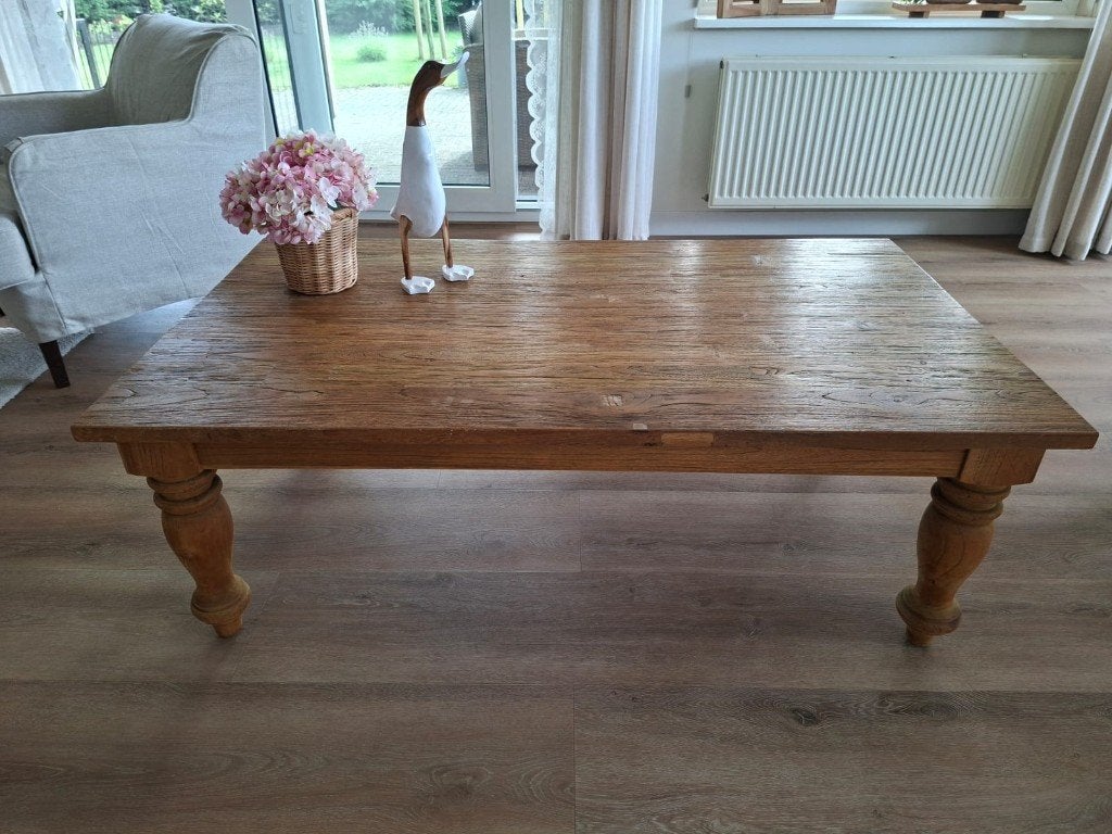 Te koop salontafel, Huis en Inrichting, Ophalen, Gebruikt, 100 tot 150 cm, Teakhout