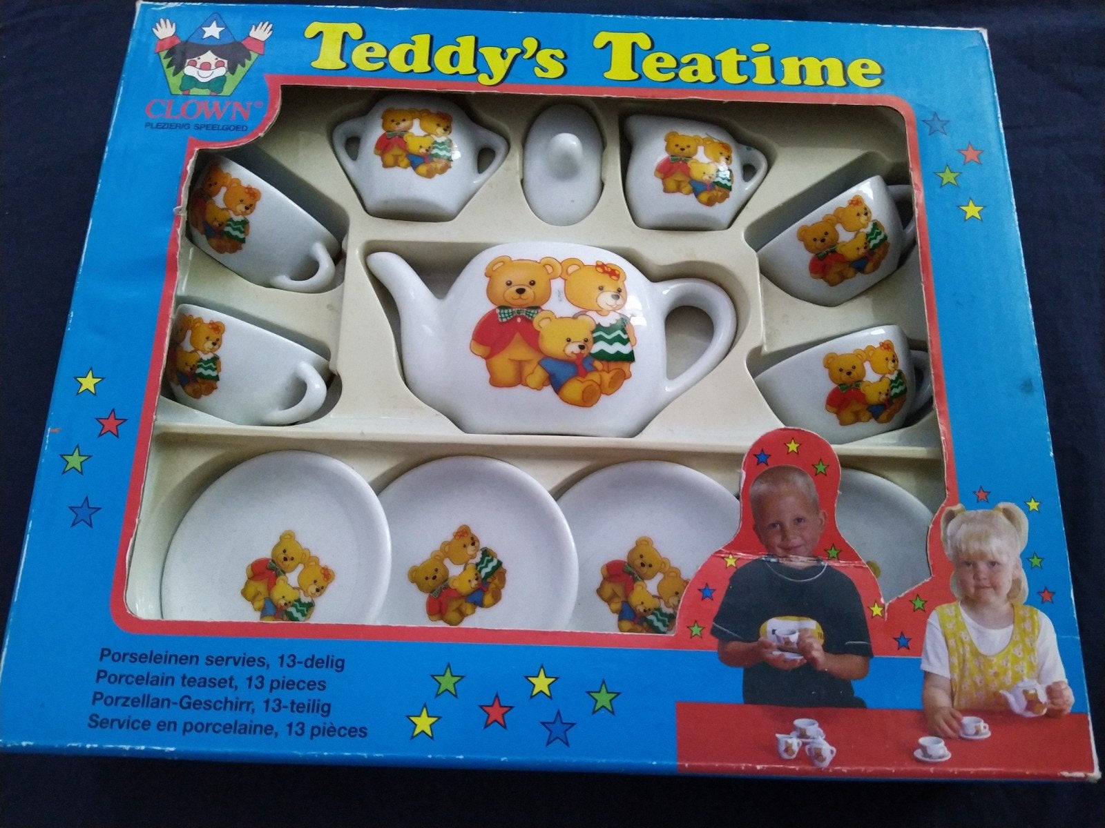 Teddy's Teatime Porseleinen kinder thee servies - 13-delig, Ophalen of Verzenden, Gebruikt, Jongen of Meisje