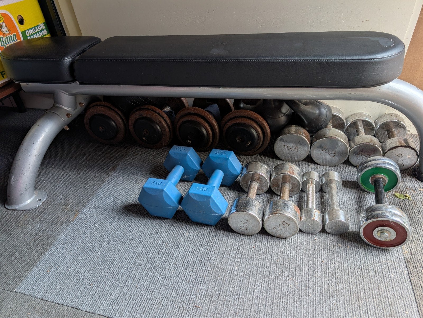 Matrix flat bank plus dumbells, Sport en Fitness, Fitnessmaterialen, Ophalen of Verzenden