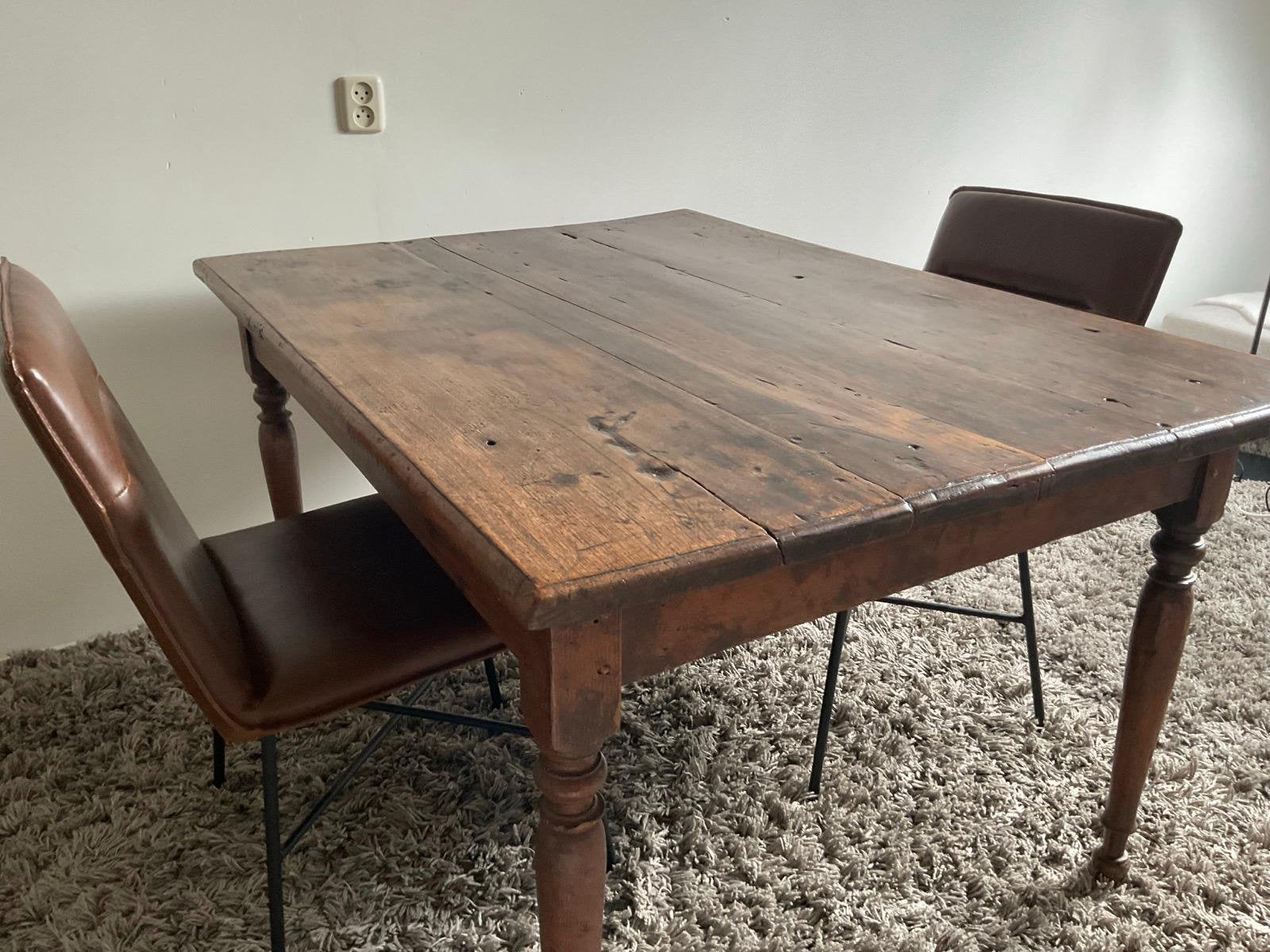 Mahonie houten eettafel!, Huis en Inrichting, Tafels | Eettafels, Ophalen, Gebruikt, 200 cm of meer, 50 tot 100 cm