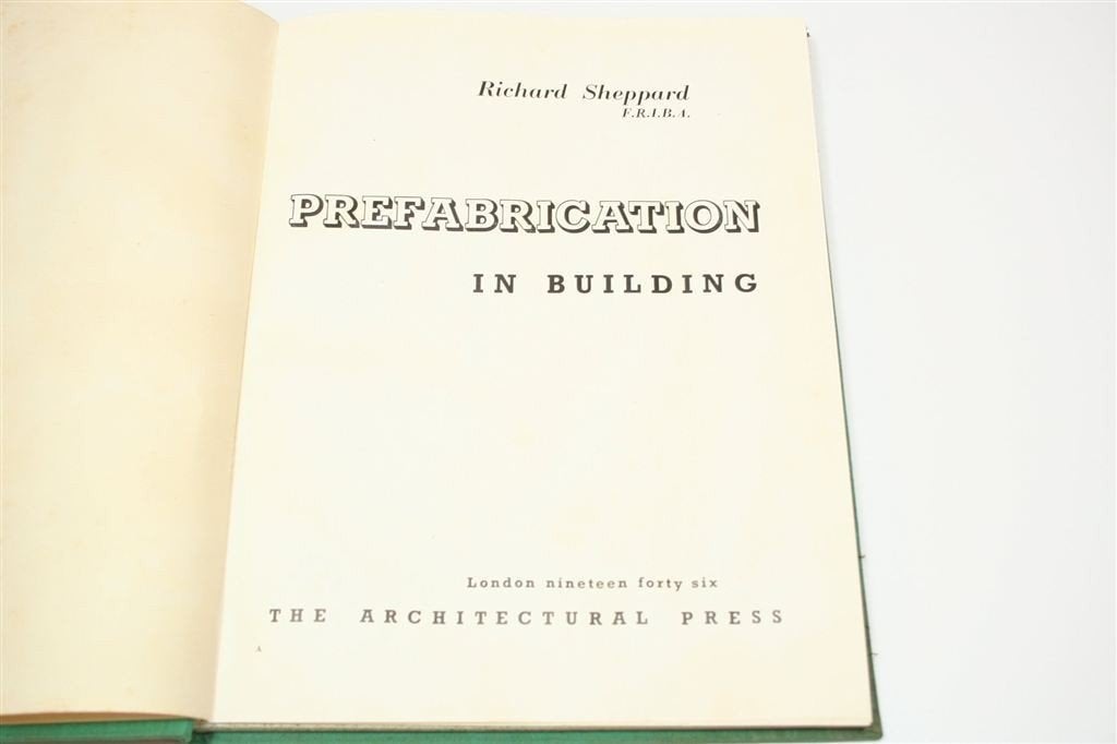 Prefabricage in de Bouw 1946 — Architectuur Sheppard [EN], Ophalen of Verzenden, Gelezen, Architecten