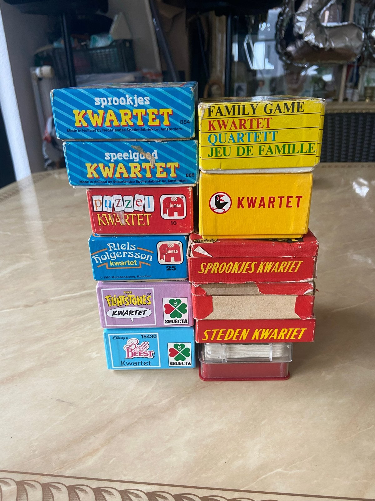 Grote collectie vintage kwartetspellen (10+ spellen), Drie of vier spelers, Ophalen of Verzenden, Gebruikt