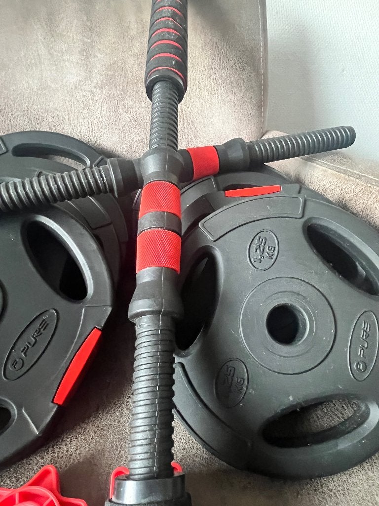 Fitness set, Ophalen of Verzenden, Zo goed als nieuw, Benen, Halterset