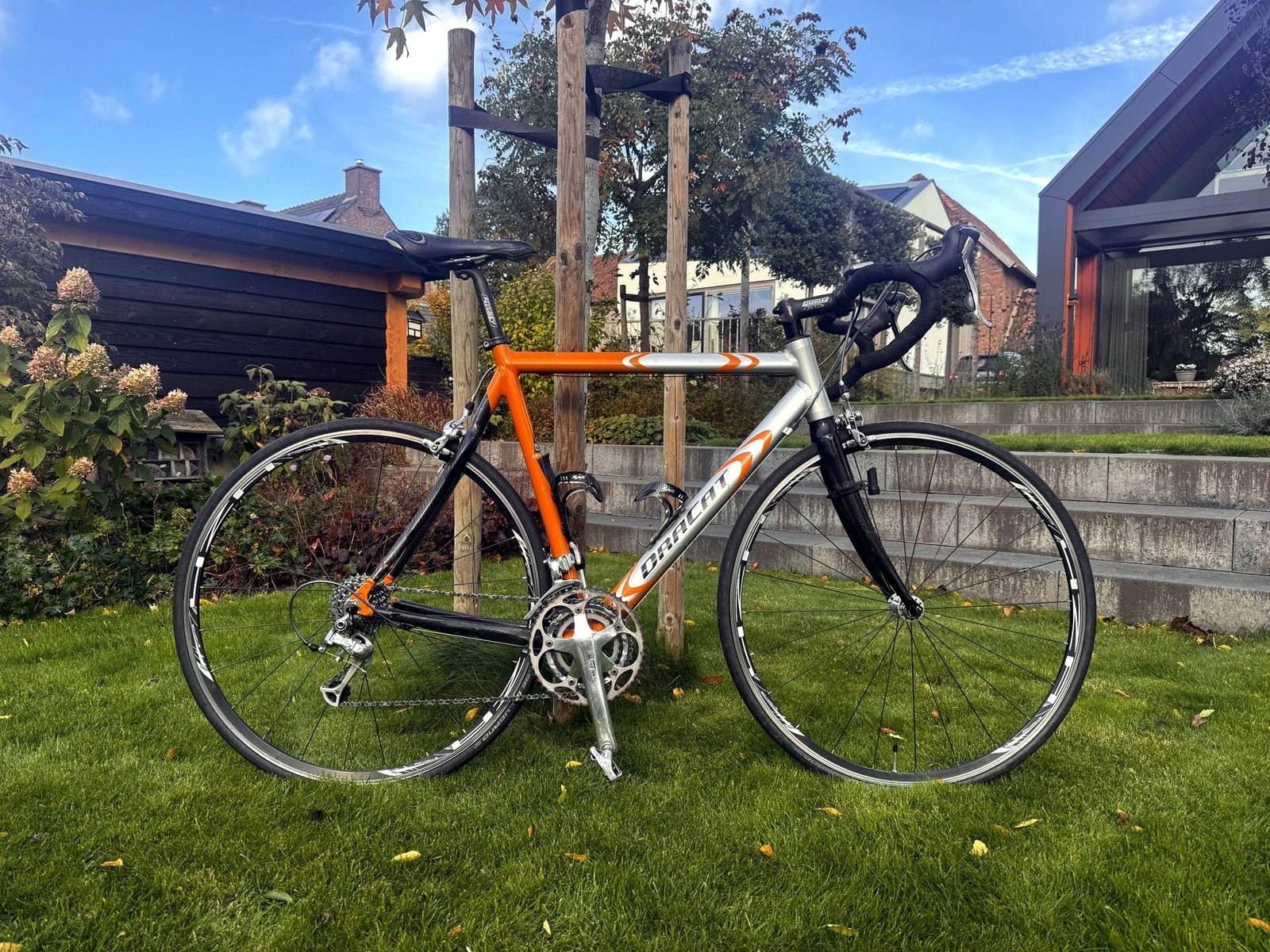 Dracat racefiets maat 58 – alu/carbon – Shimano Ultegra 3x10, Aluminium, Zo goed als nieuw, 57 tot 61 cm, Meer dan 20 versnellingen