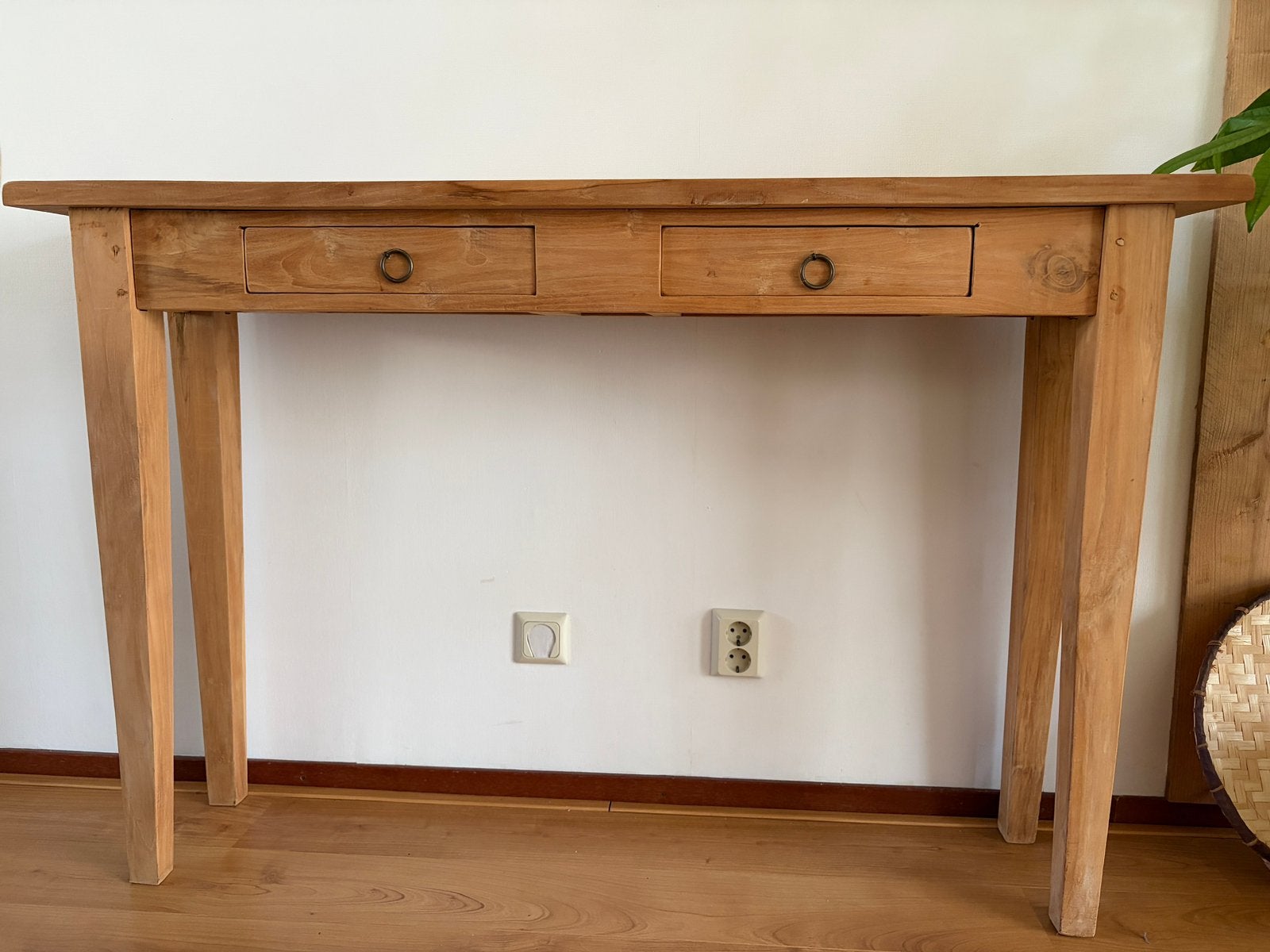 Teakhouten sidetable, Ophalen, 100 tot 150 cm, Teakhout, Zo goed als nieuw
