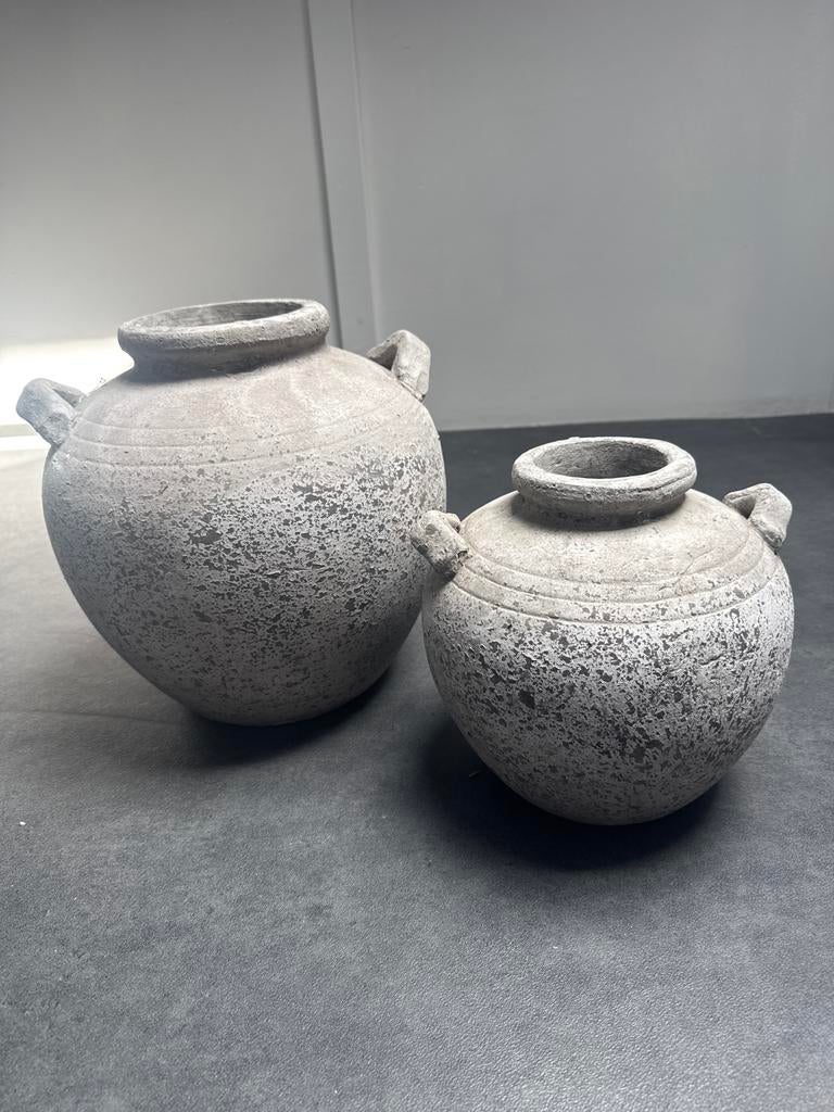 Stenen kruiken set: groot (30cm) en klein (23cm), Ophalen, Steen, Gebruikt, Overige kleuren