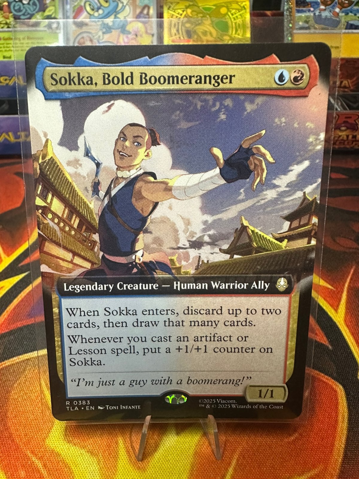 Sokka, Bold Boomeranger Avatar: The Last Airbender: Extras, Ophalen of Verzenden, Zo goed als nieuw, Losse kaart, Foil