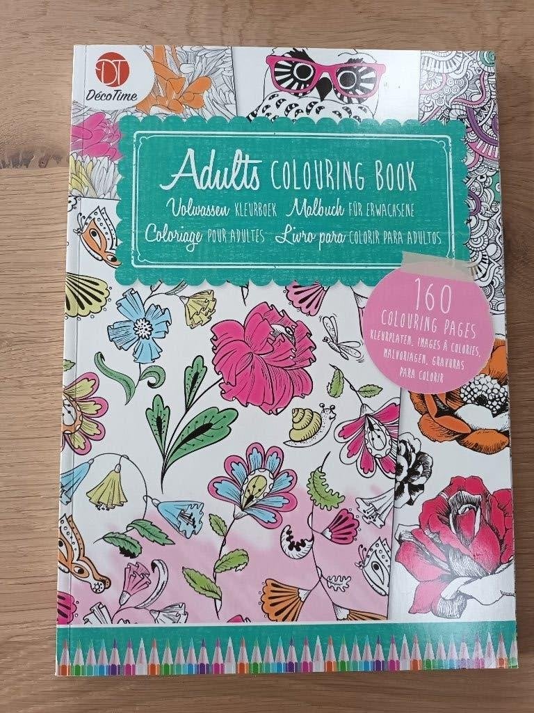 Volwassen kleurboek voor volwassenen decotime colouring book, Ophalen of Verzenden, Zo goed als nieuw, Papier, Schets- of Tekenboek