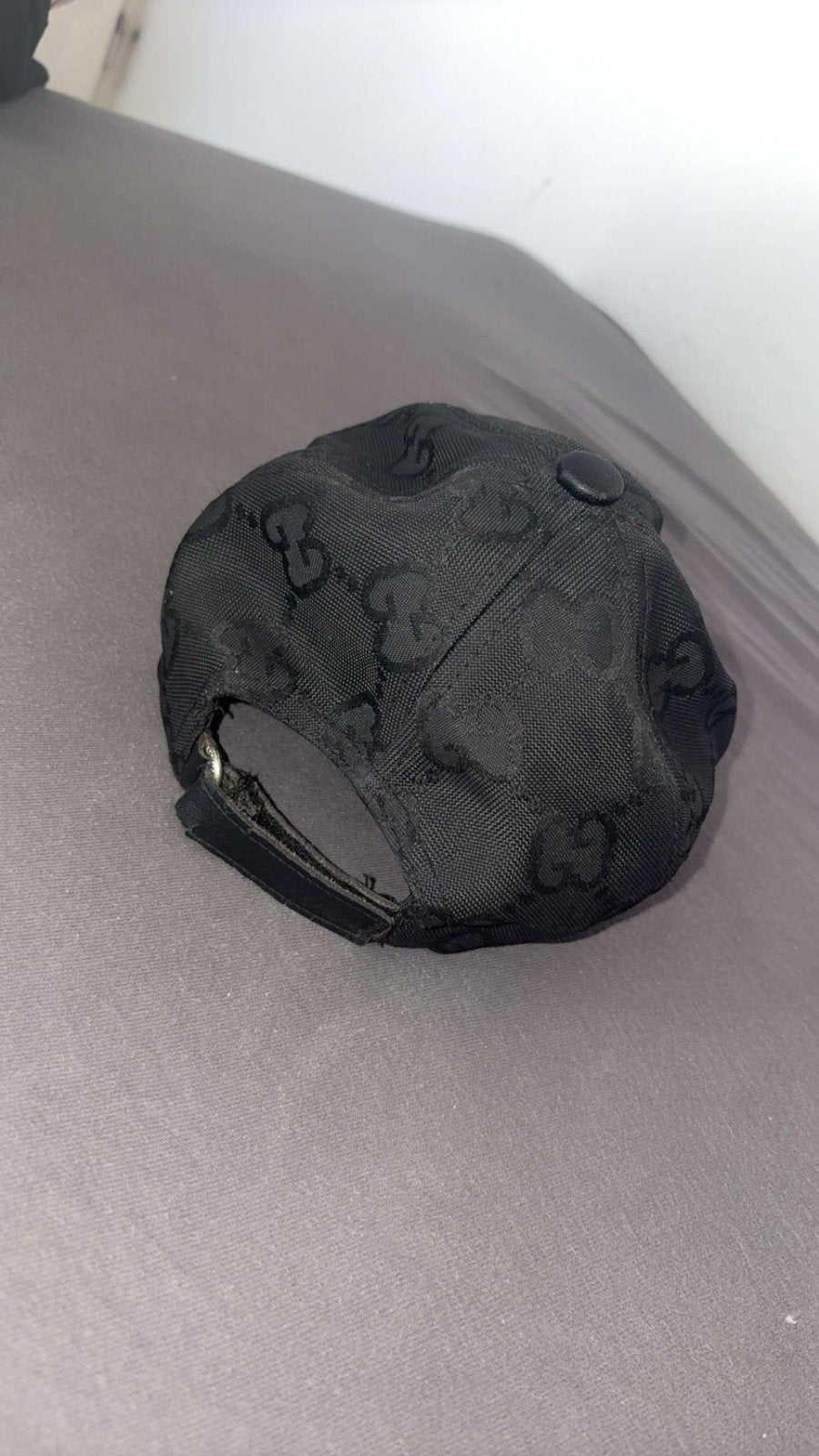 Gucci pet met GG-monogram in zwart, Verzenden, Gedragen, One size fits all, Pet