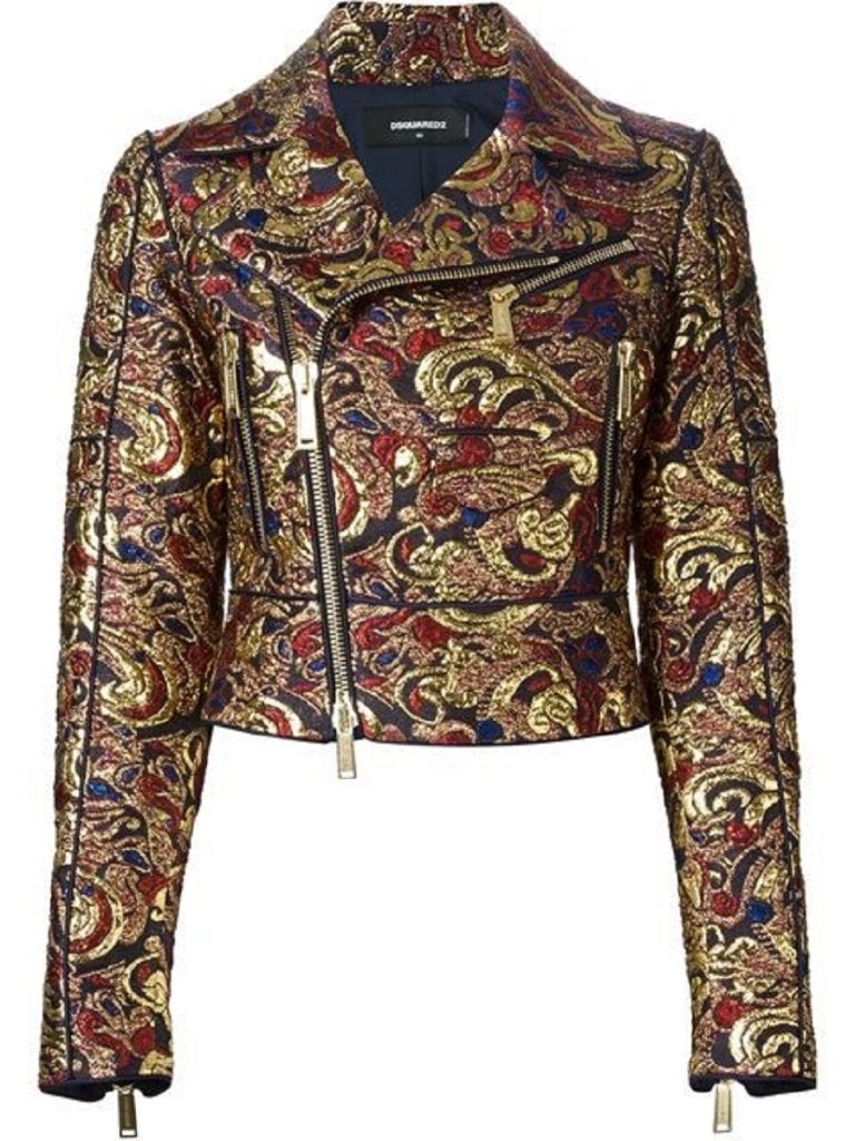 Prachtig Dsquared2 brokaat jacket ( perfecto ), mt 36, Nieuw, Dsquared2, Jasje, Maat 36 (S)