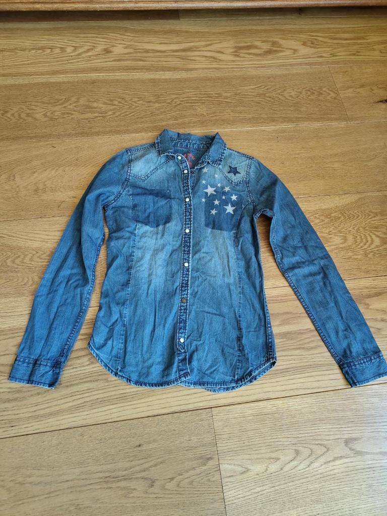 Dunne blouse (spijkerlook) van Blue Ridge maat 146-152., Ophalen of Verzenden, Zo goed als nieuw, Meisje, Overhemd of Blouse