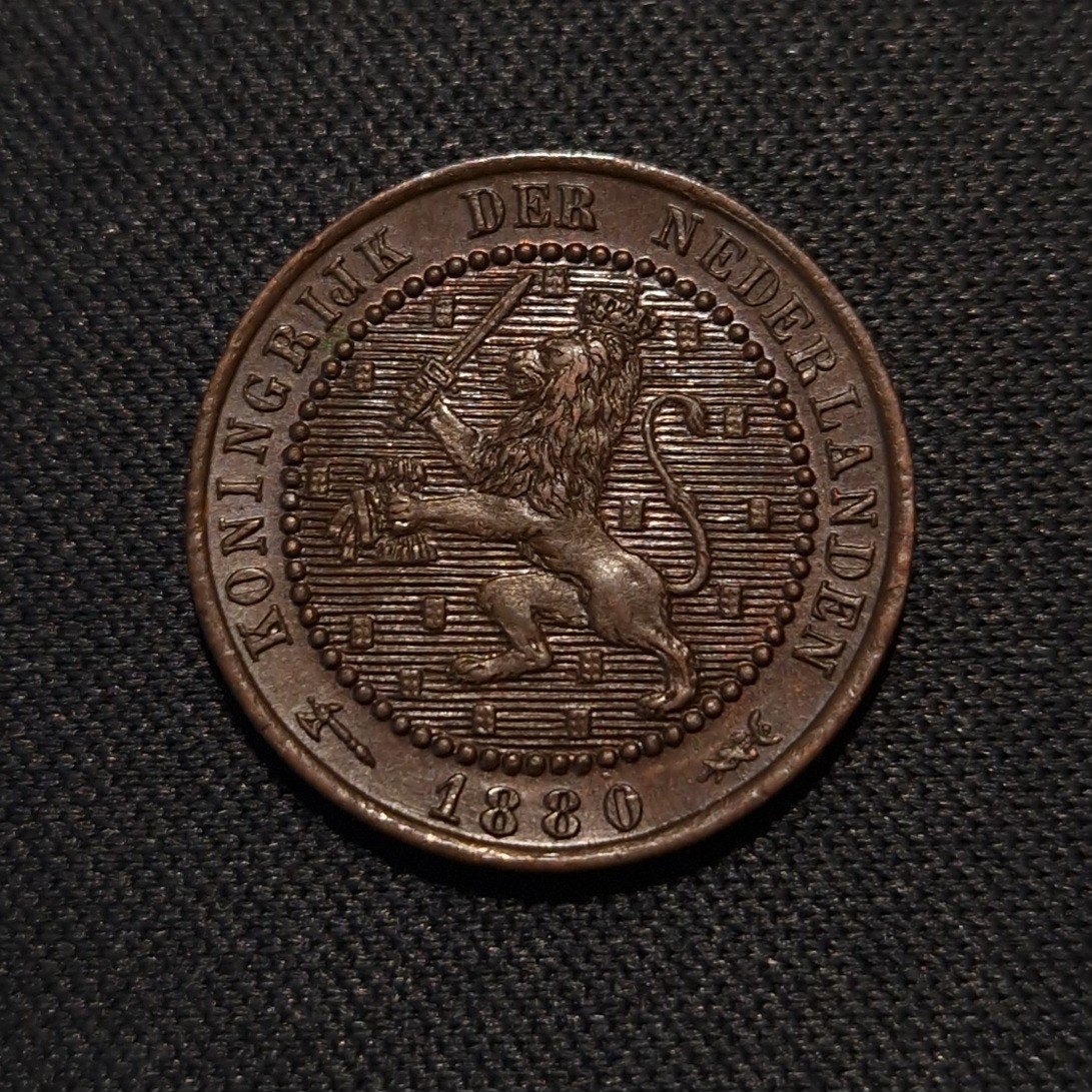 1 cent 1880, Verzenden, Koning Willem III, 1 cent, Losse munt