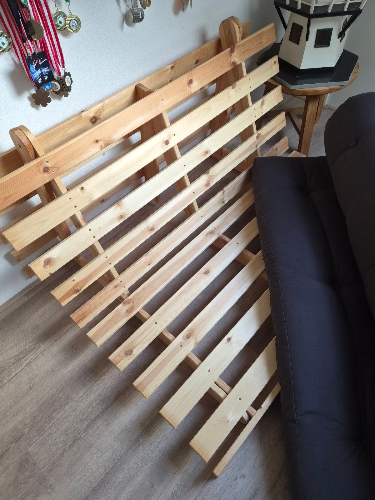 Slaapbank Karup Design 140cm, Huis en Inrichting, Ophalen, Twijfelaar, Zwart, 140 cm