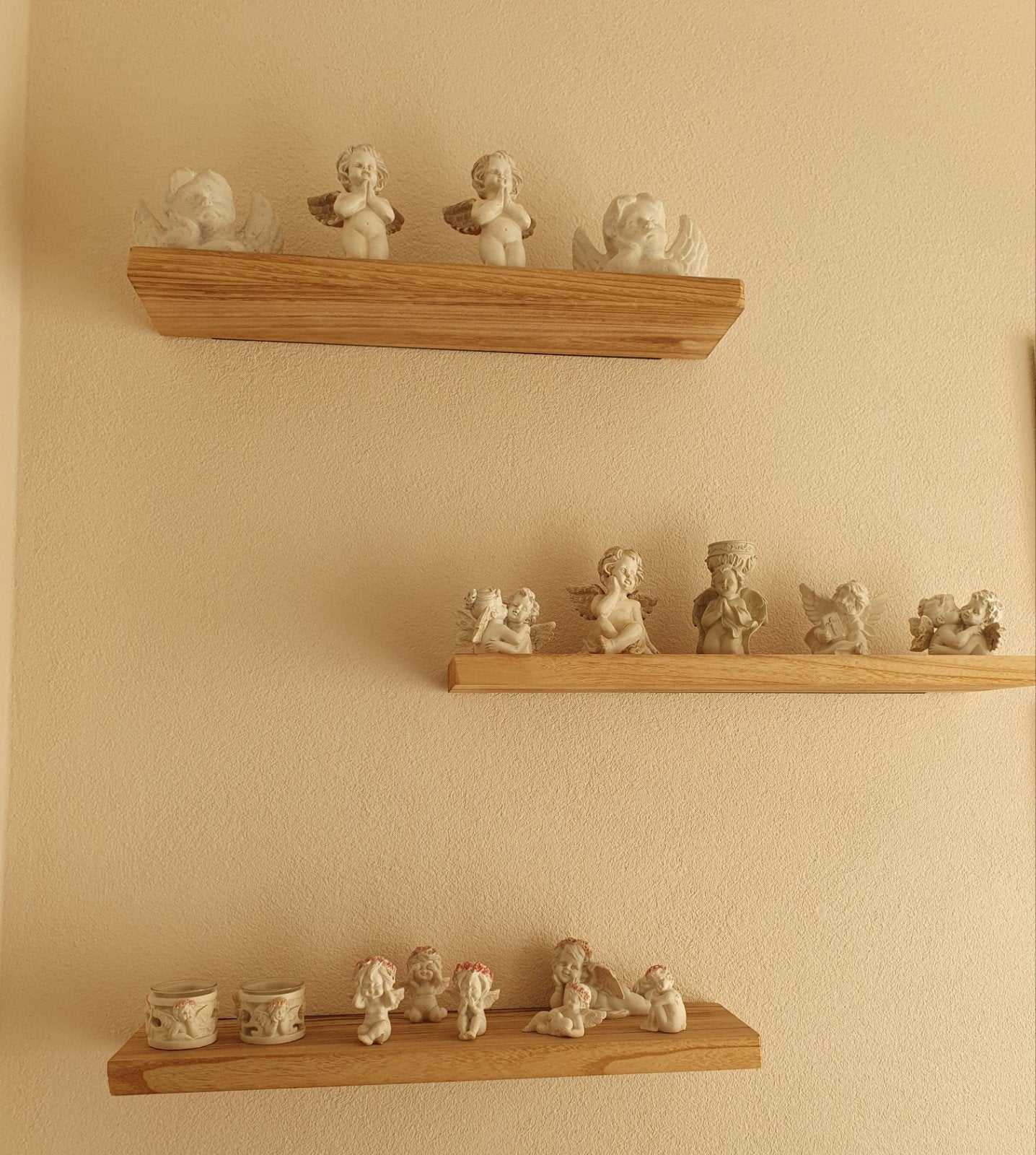 Set van 17 Engelen beeldjes - Religieuze decoratie, Ophalen, Zo goed als nieuw, Religie