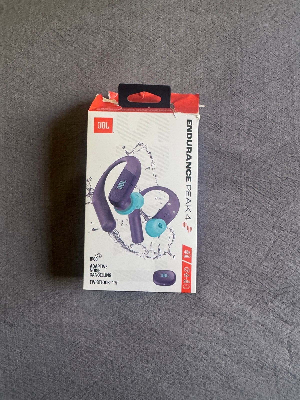 Nieuwe JBL Endurance Peak 4 Draadloze In-ear Hoofdtelefoon, Audio, Tv en Foto, Koptelefoons, Nieuw, In-ear, JBL, Paars, Bluetooth