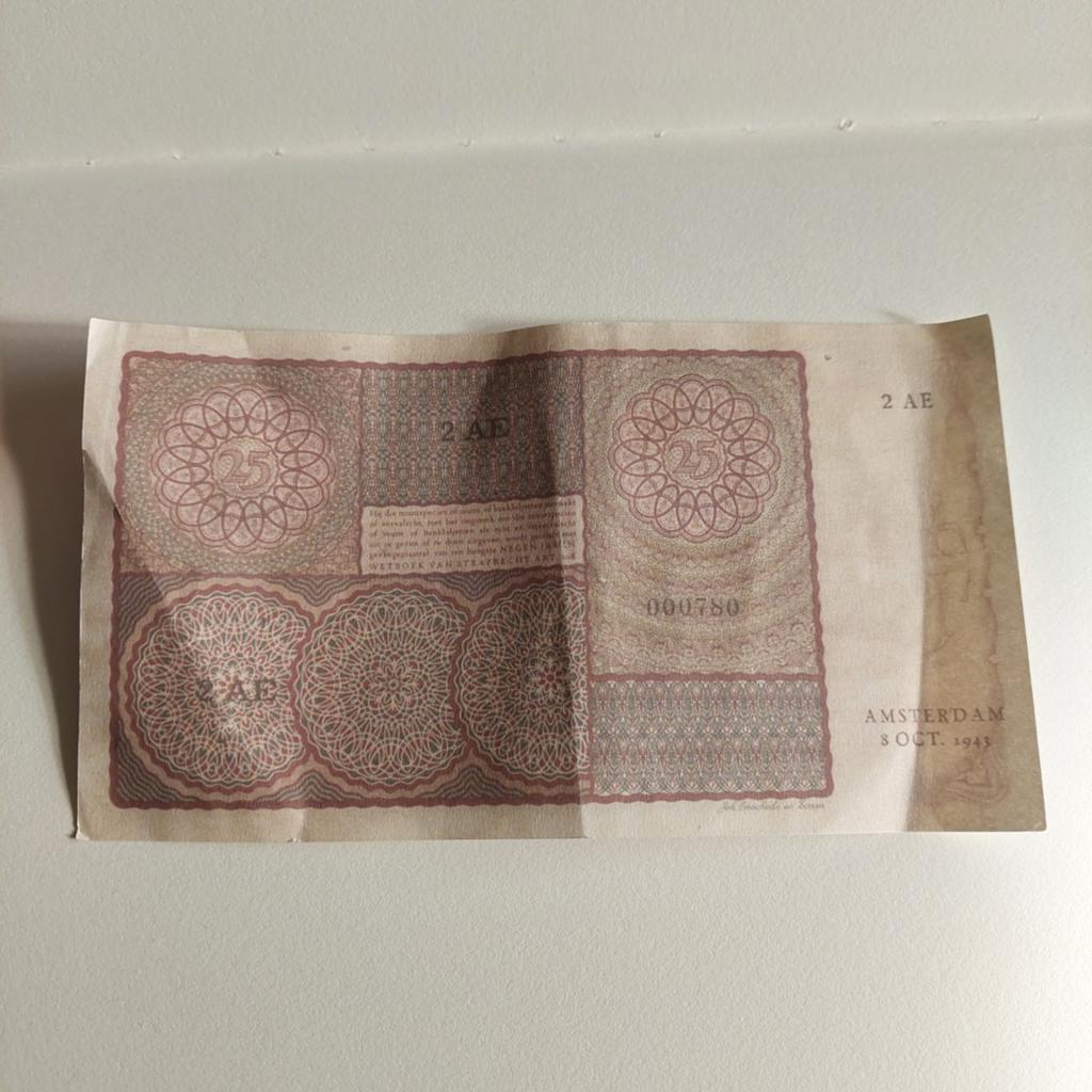 Historische Nederlandse bankbiljetten: 100 en 25 gulden, Ophalen of Verzenden, Koningin Wilhelmina
