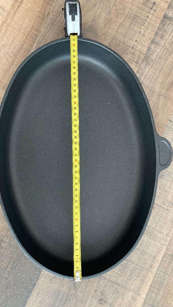 Braadpan, vispan, Ophalen of Verzenden, Zo goed als nieuw, Antiaanbaklaag, Braadpan