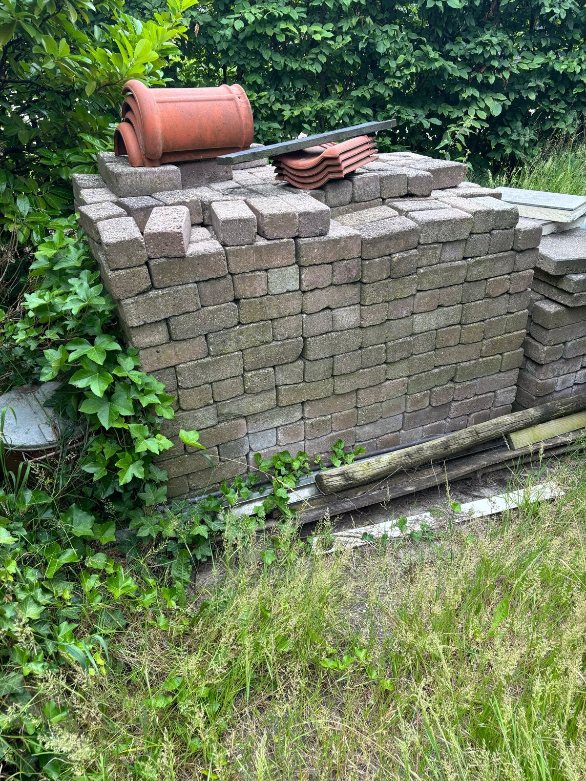Gebruikte terrastegels en klinkers, Tuin en Terras, Tegels en Klinkers, Ophalen, Gebruikt, Klinkers, 10 m² of meer