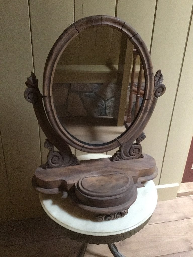 Antieke (toilettafel) spiegel, Ophalen of Verzenden, Overige vormen