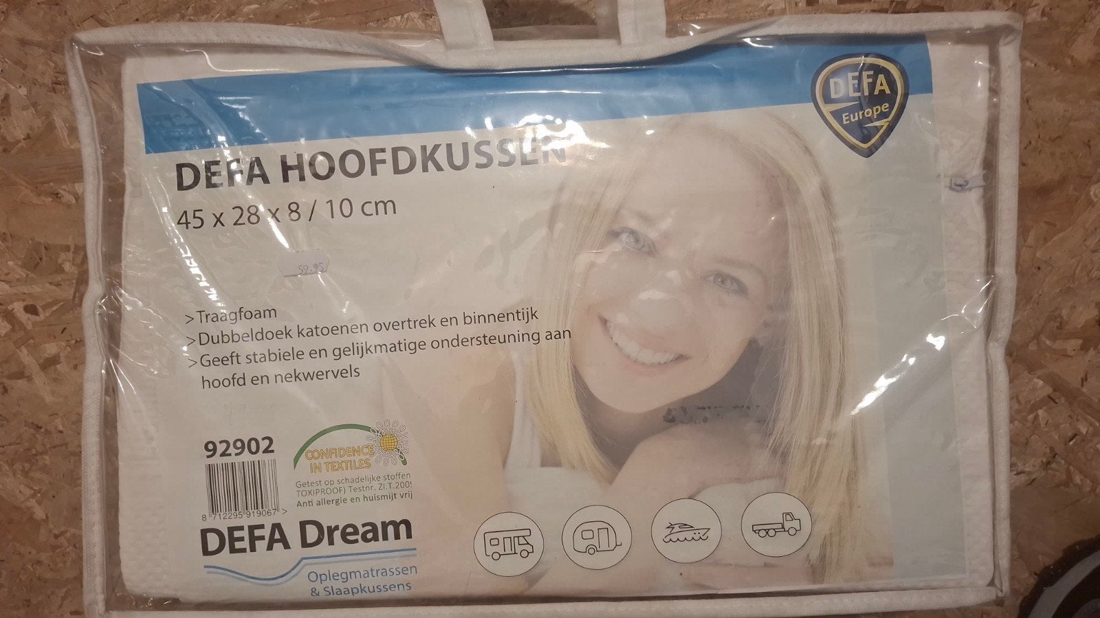 Hoofdkussen, Ophalen of Verzenden, Wit, Vierkant