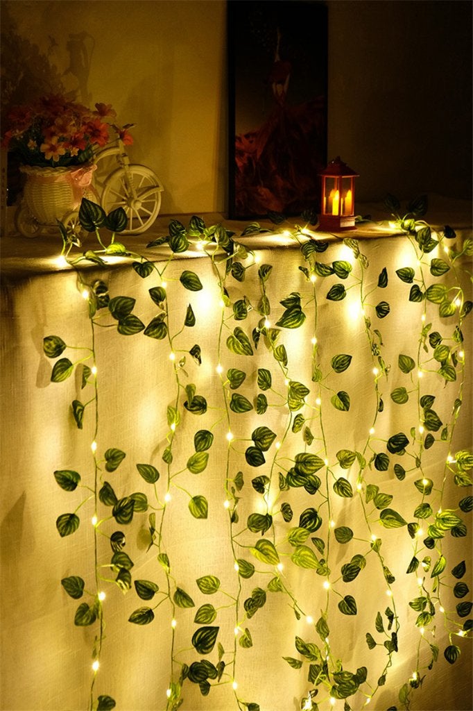 Watermeloenblad Slinger Met Led Lamp Op Batterij Kunstplant, Verzenden, Nieuw, Kunstplant