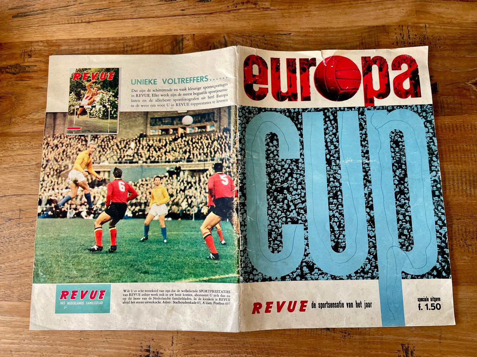 Speciale uitgave Revue Europa Cup 1962, Ophalen of Verzenden, Gebruikt, Boek of Tijdschrift