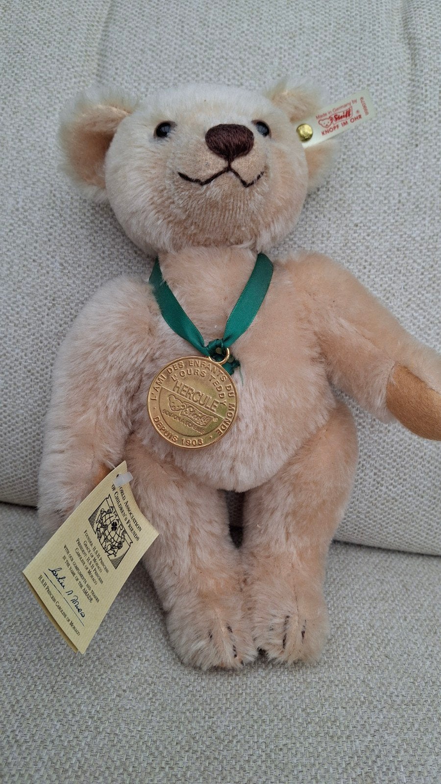Steiff Herculé Teddybeer - Limited Edition 1904 Replica, Ophalen of Verzenden