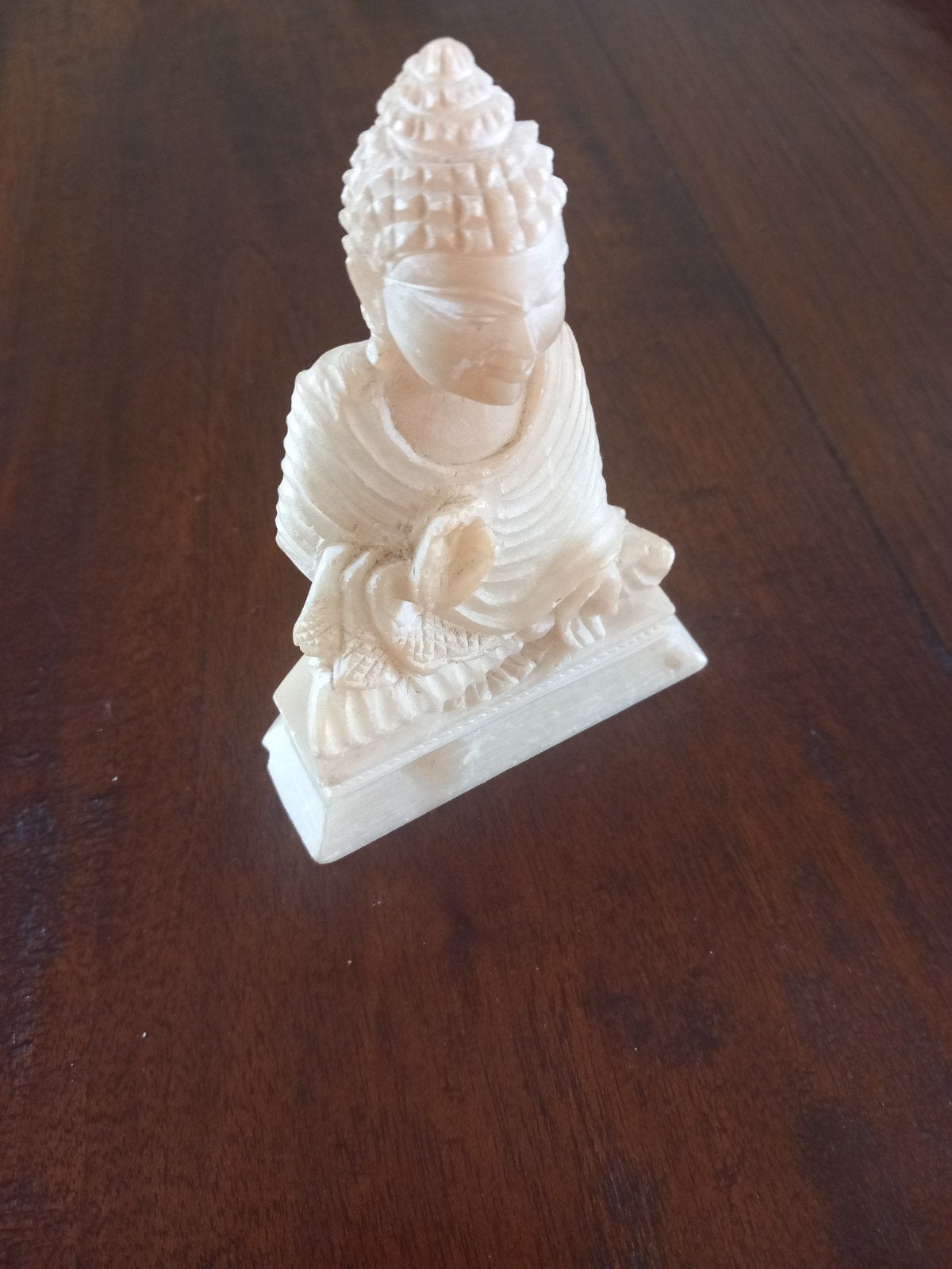 Abhaya mudra marmer boeddha beeld buddha india 12/8 geldrop, Ophalen of Verzenden