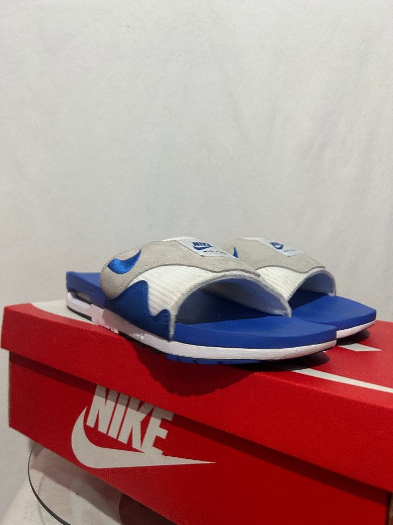 ALS NIEUW! Maat 46 - Nike Air Max 1 Slide Slipper Royal Blue, Slippers, Nike, Zo goed als nieuw, Nike
