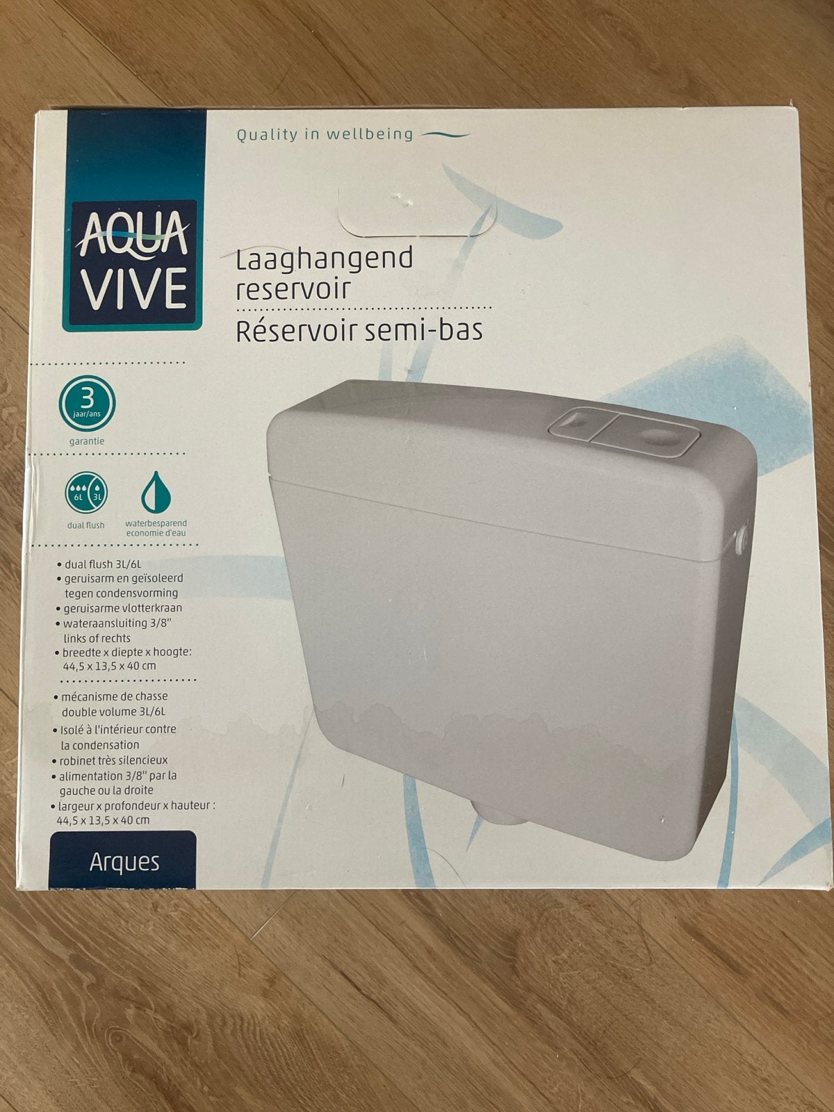Aqua Vive Laaghangend reservoir - Nieuw in doos, Ophalen of Verzenden, Nieuw, Toilet