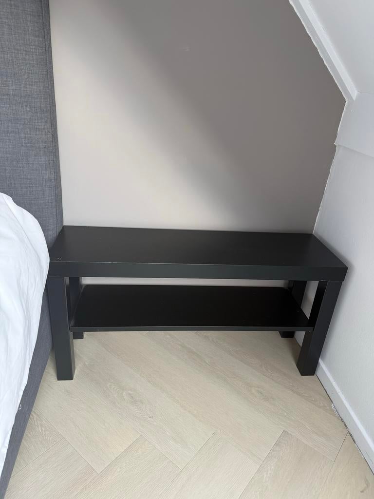 2x IKEA bijzettafel/nachtkastje/tv meubel- Zwart, Huis en Inrichting, Ophalen, Minder dan 45 cm, Gebruikt, 75 cm of meer