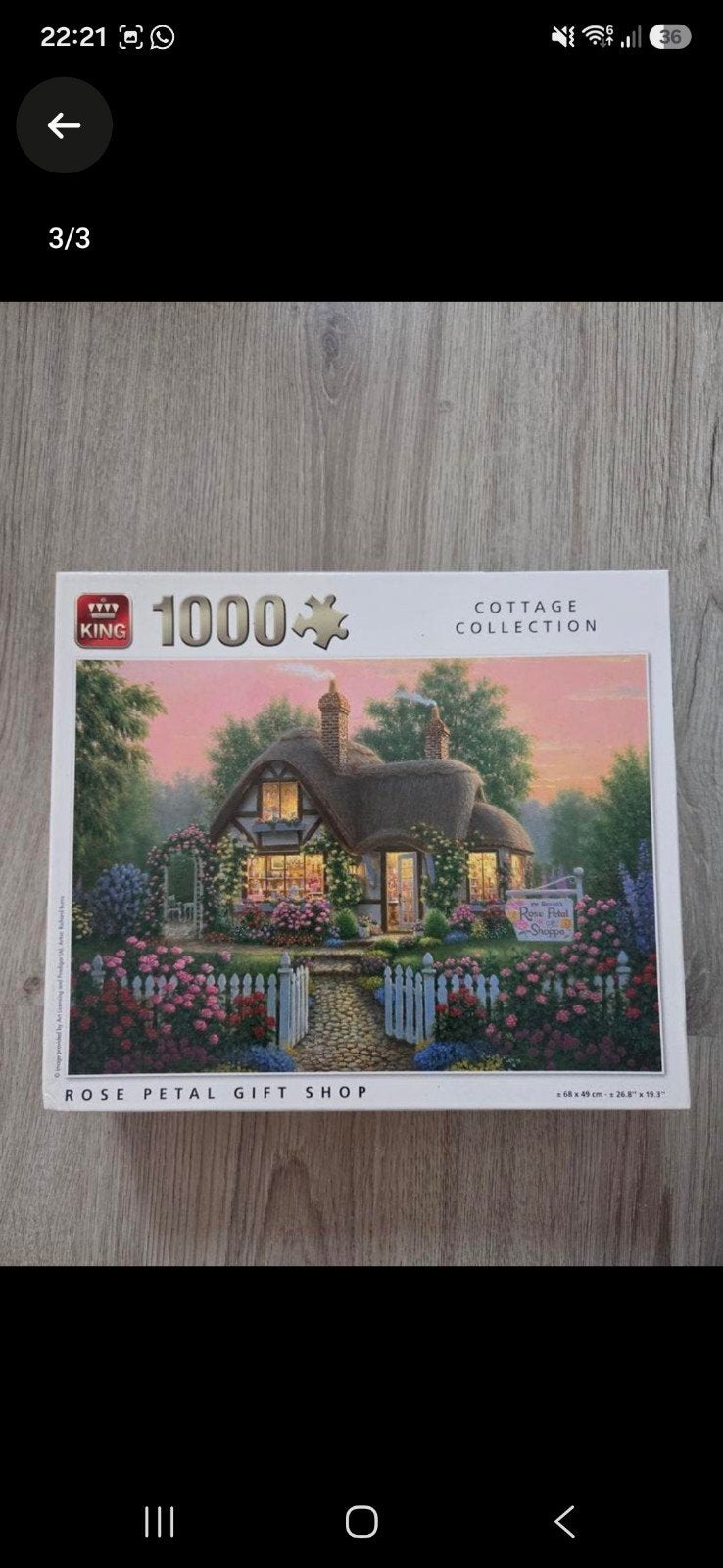 King Legpuzzel 1000 stukjes - Rose Petal Gift Shop, Ophalen of Verzenden, 500 t/m 1500 stukjes, Gebruikt, Legpuzzel