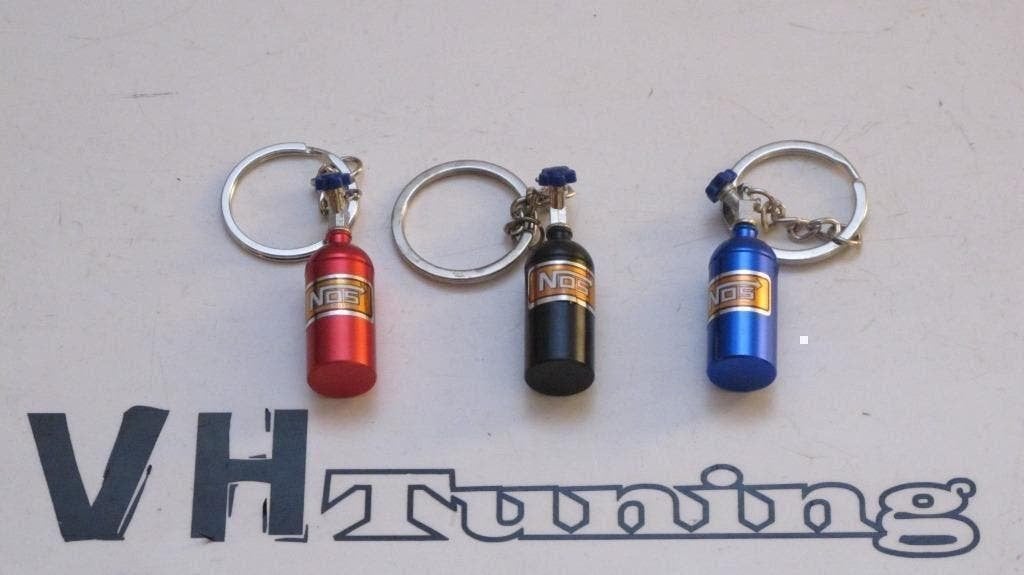 NOS nitrous oxide lachgas fles blauw/blue sleutelhanger, Ophalen of Verzenden