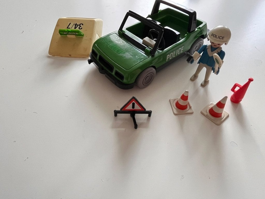 Playmobil 3215 politieauto vintage set, Gebruikt, Complete set, Voertuig, Ophalen of Verzenden
