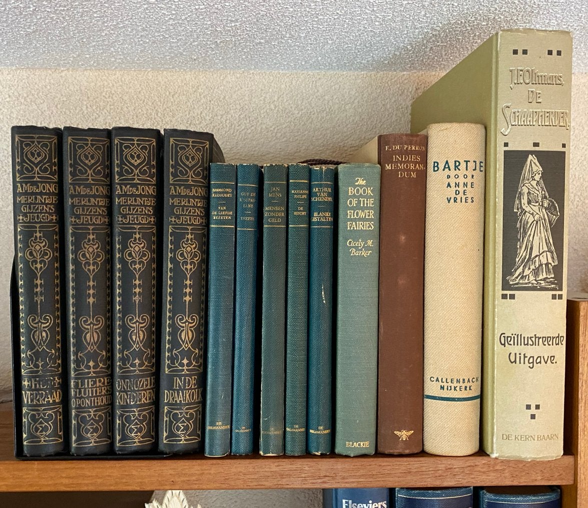 Diverse collectie vintage boeken, waaronder sprookjes en rom, Ophalen, Gelezen, Nederland
