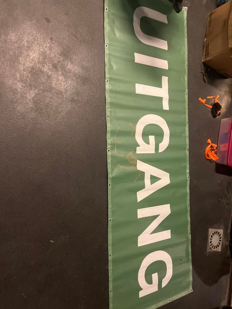 Uitgang banner doek, Ophalen, Zo goed als nieuw, Overige typen, Verjaardag
