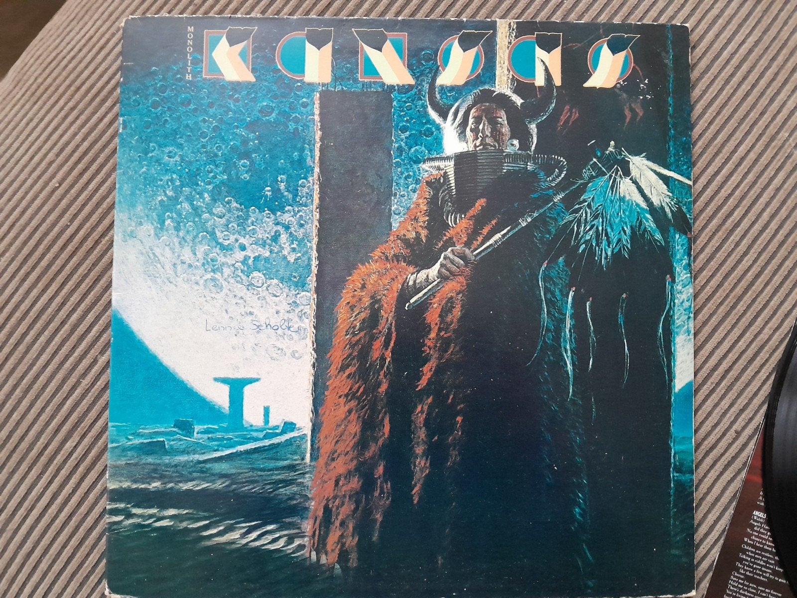 lp kansas - monolith, Ophalen of Verzenden, Gebruikt, 12 inch