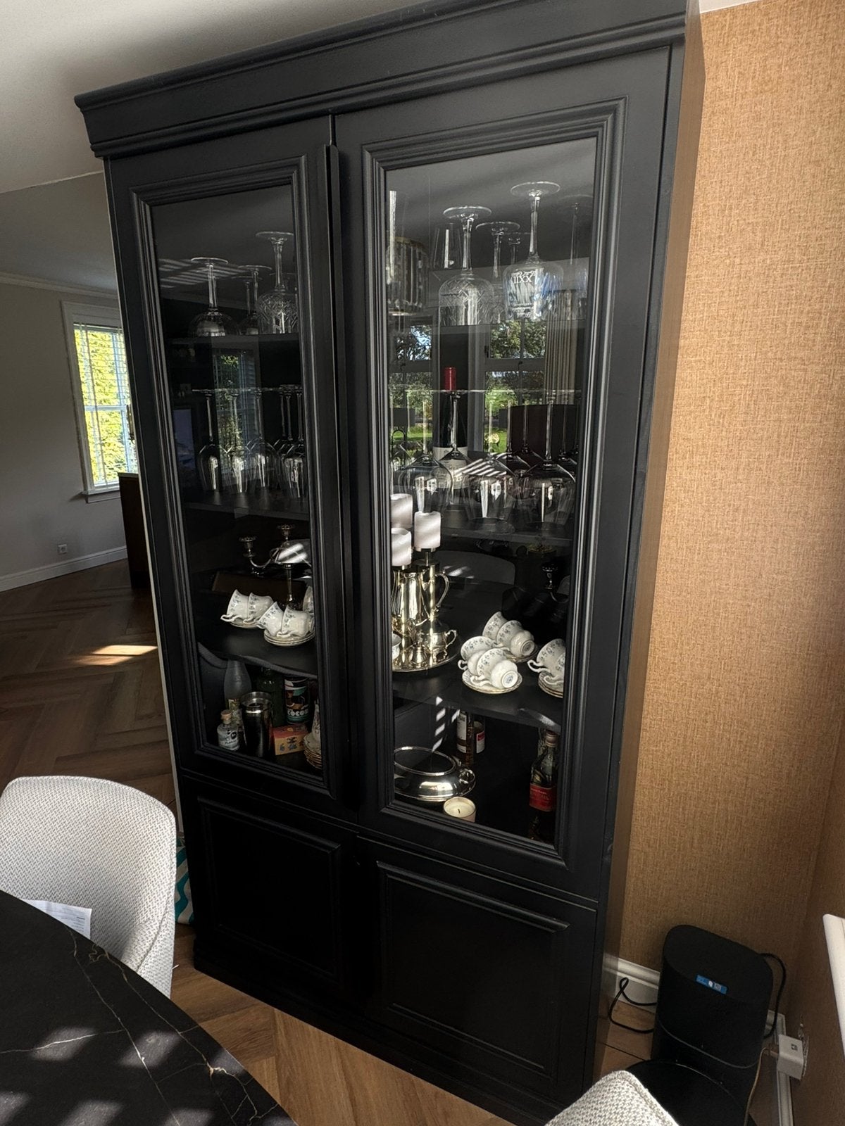 Luxe vitrinekast, Huis en Inrichting, Ophalen, 100 tot 150 cm, Zo goed als nieuw, 150 tot 200 cm
