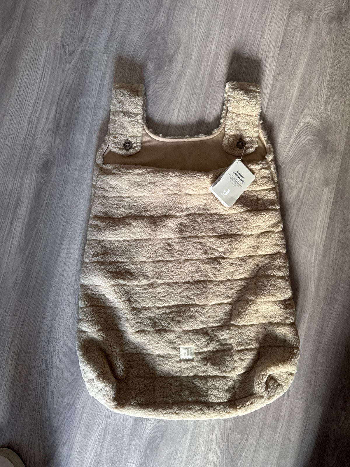 Jollein opbergzak beige teddy stof - Nog nieuw, Ophalen of Verzenden, Nieuw