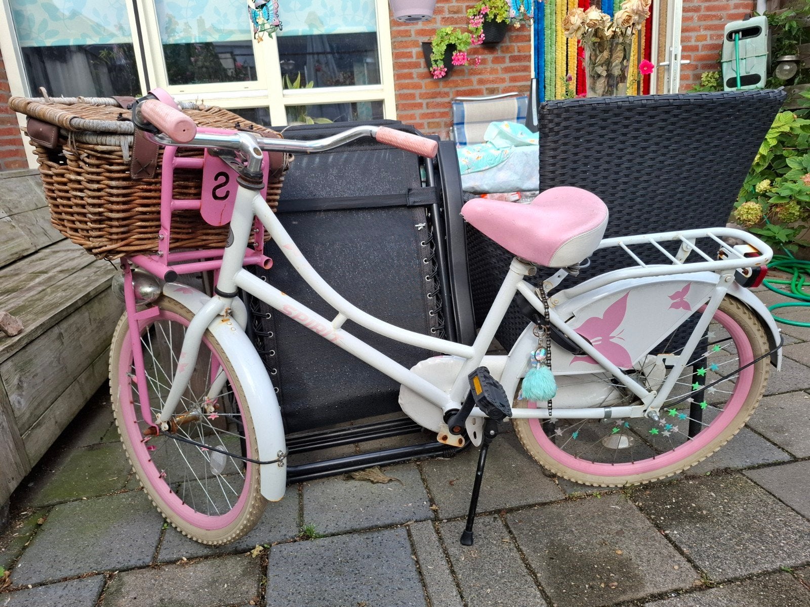 meisjesfiets 22 inch, Ophalen, Gebruikt, Terugtraprem, 22 inch