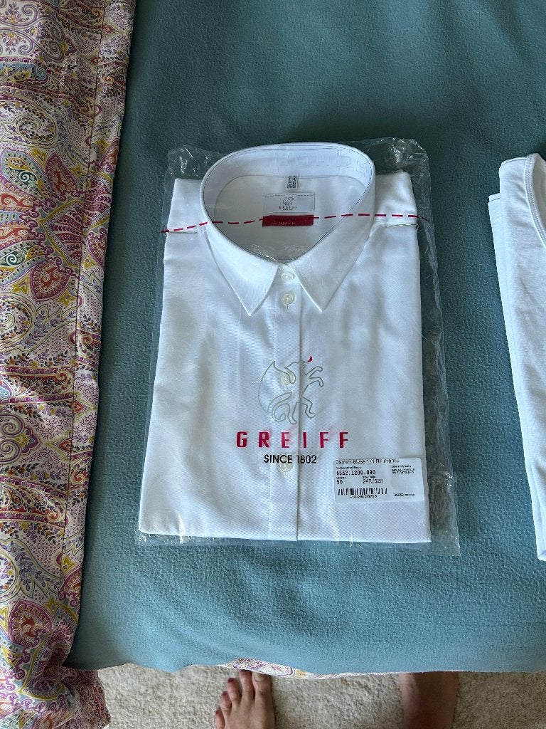 Overhemd  wit maat 50 - XL  van Greiff nieuw, Ophalen of Verzenden, Nieuw, Blauw, Halswijdte 39/40 (M)