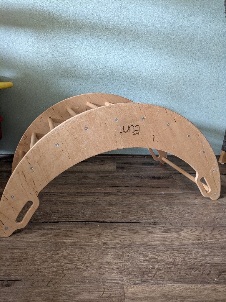 Houten wobbel trap / klimboog