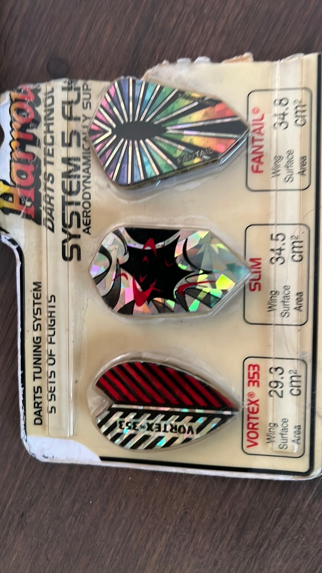 Harrows Dart Flights - Vortex, Slim, Fantail (3 sets), Ophalen of Verzenden, Nieuw, Flights