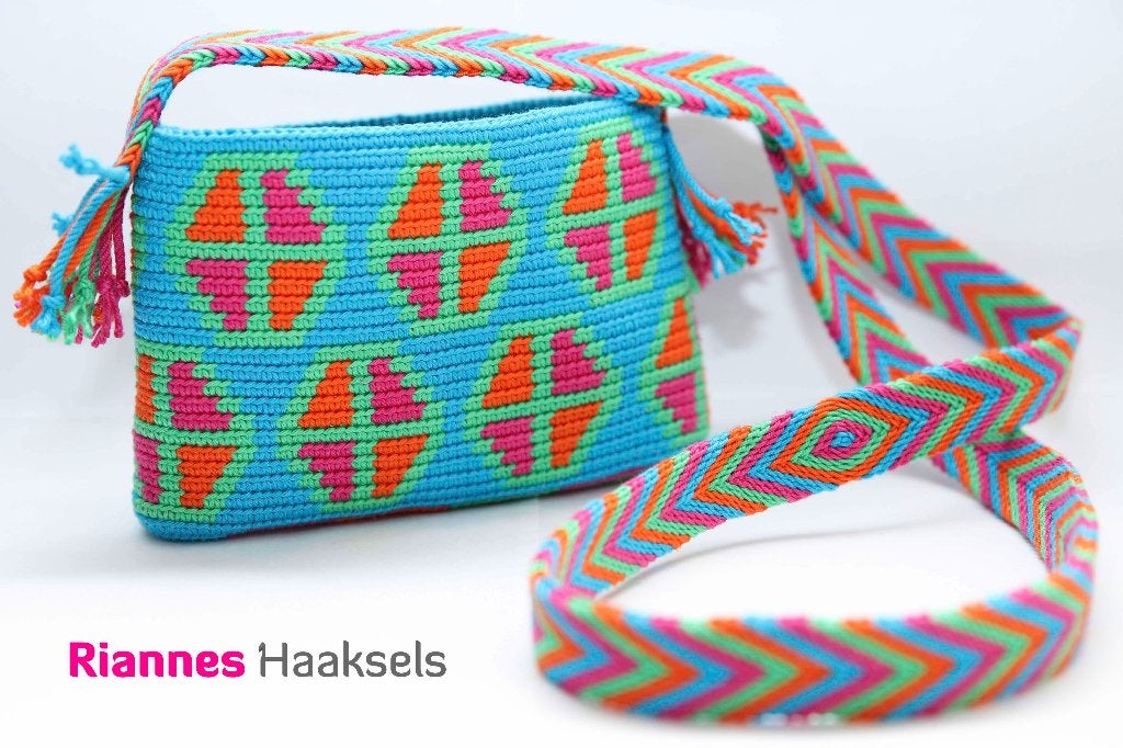 Mochila - tas - Boho - handgemaakt - festival tasje, Ophalen of Verzenden, Nieuw, Blauw, Overige merken