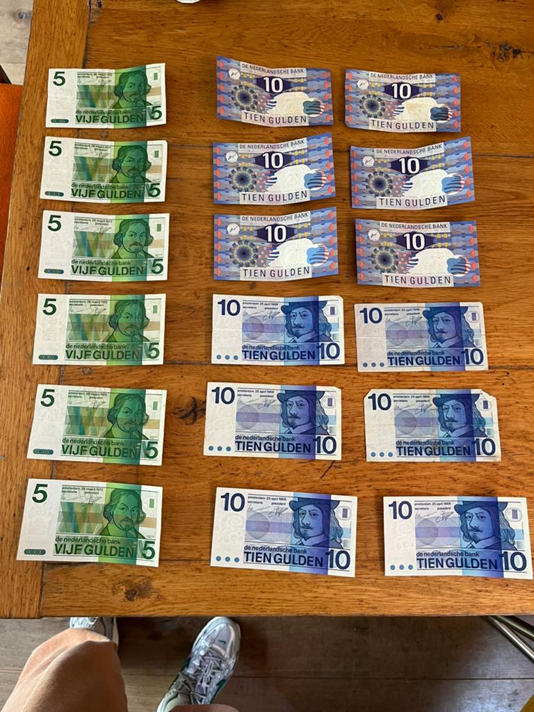 26 stuks oude gulden briefjes, Postzegels en Munten, Bankbiljetten | Nederland, Ophalen