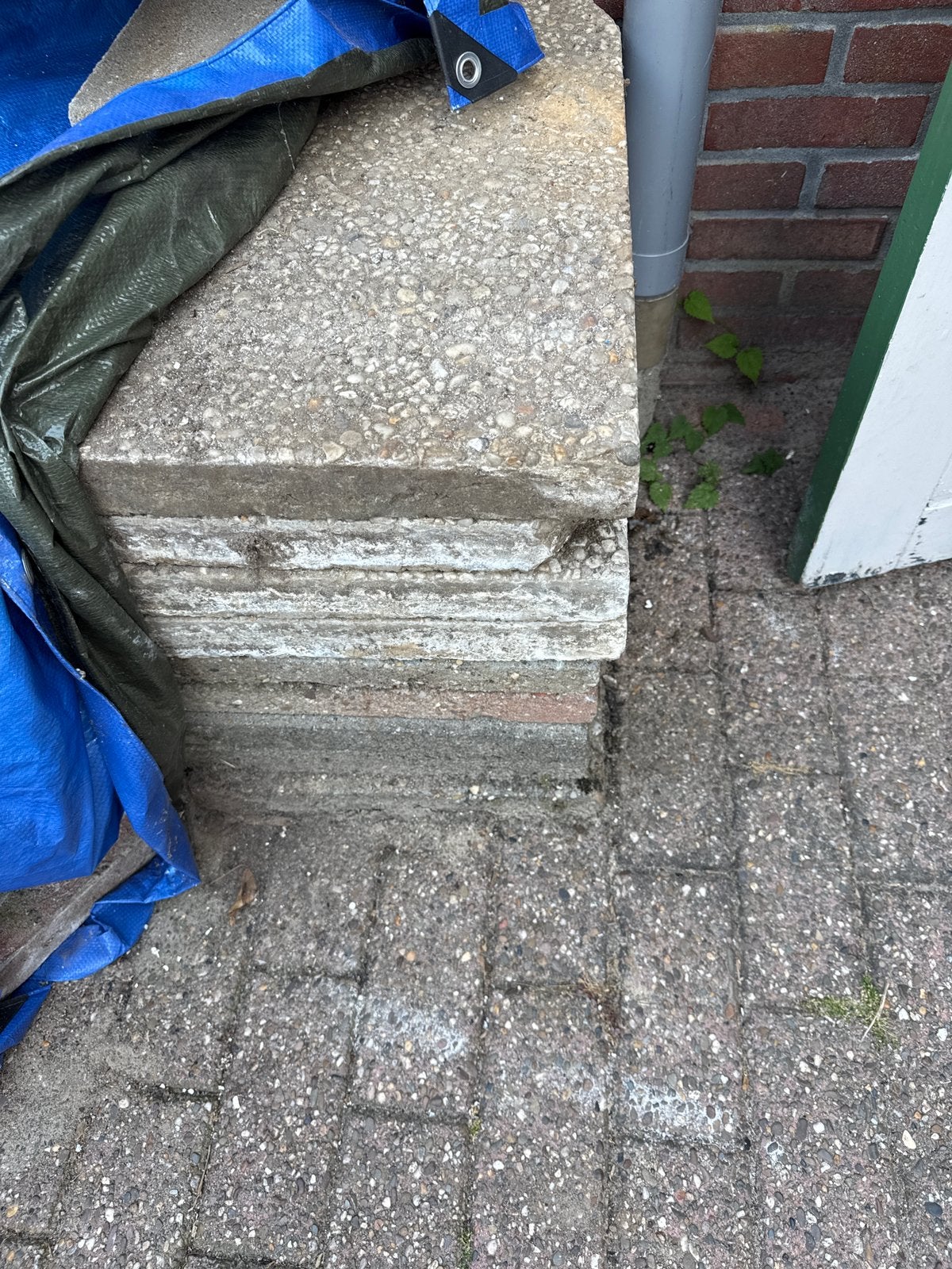 12 grindtegels 40x60x5, Tuin en Terras, Ophalen, Gebruikt, Beton, Terrastegels