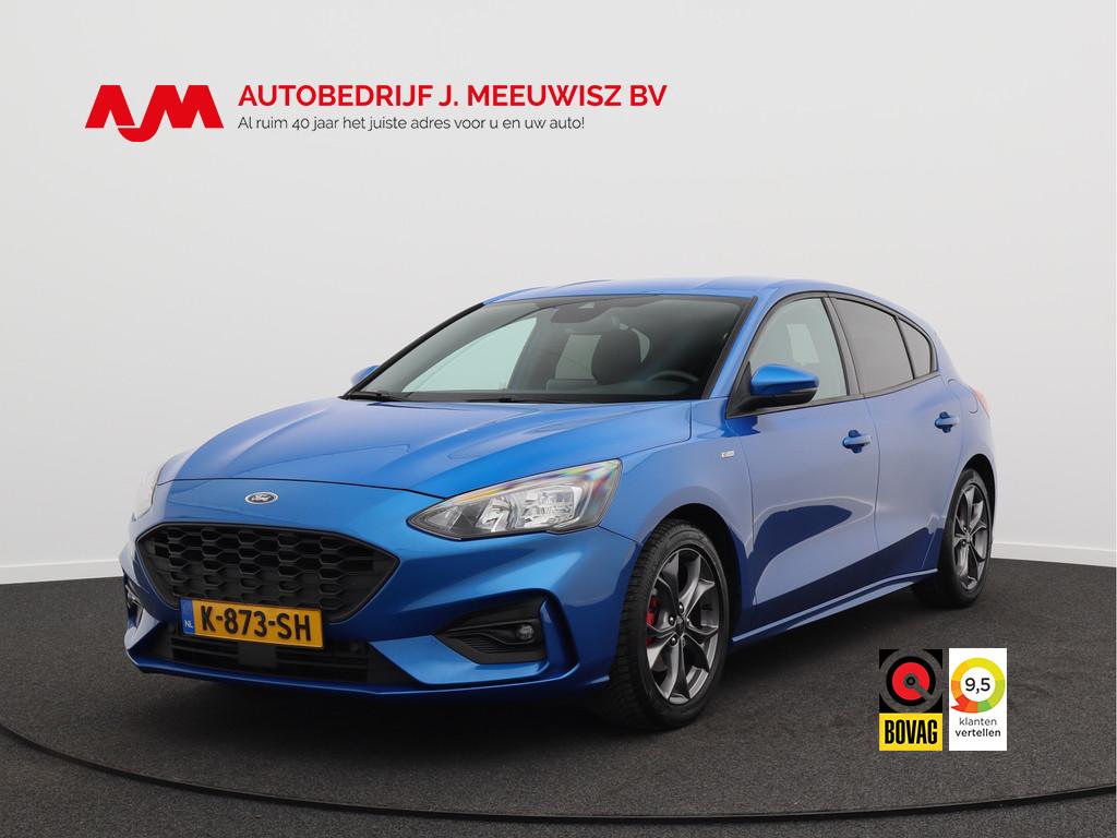 Ford Focus 1.0 EcoBoost Hybrid ST Line X Business/ zeer mooi, Gebruikt, Blauw, Lichtsensor, Origineel Nederlands