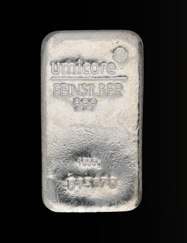 Umicore Zilverbaar 1 Kilo - Feinsilber 999, Ophalen, Zilver